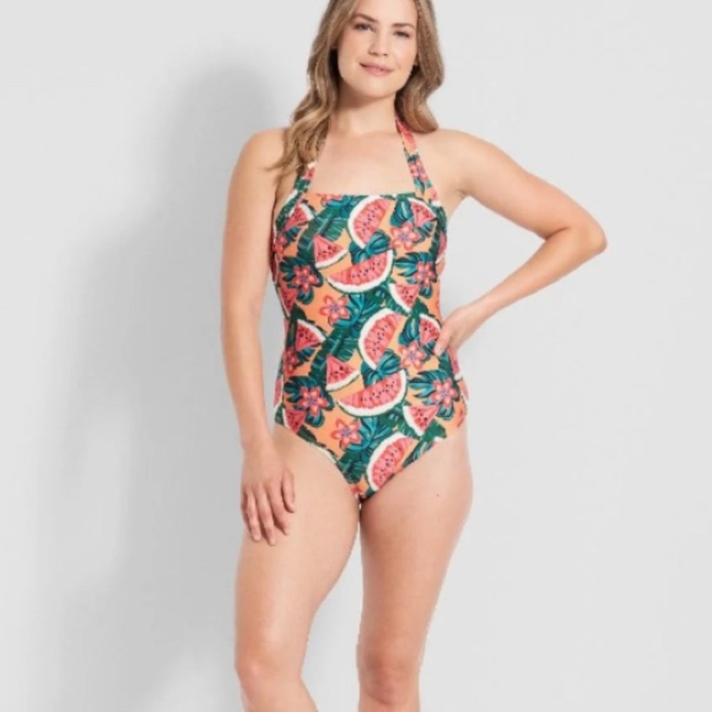 (B21) NEW ModCloth The‎ Ava One-Piece Swimsuit, Size 2X, NWOT